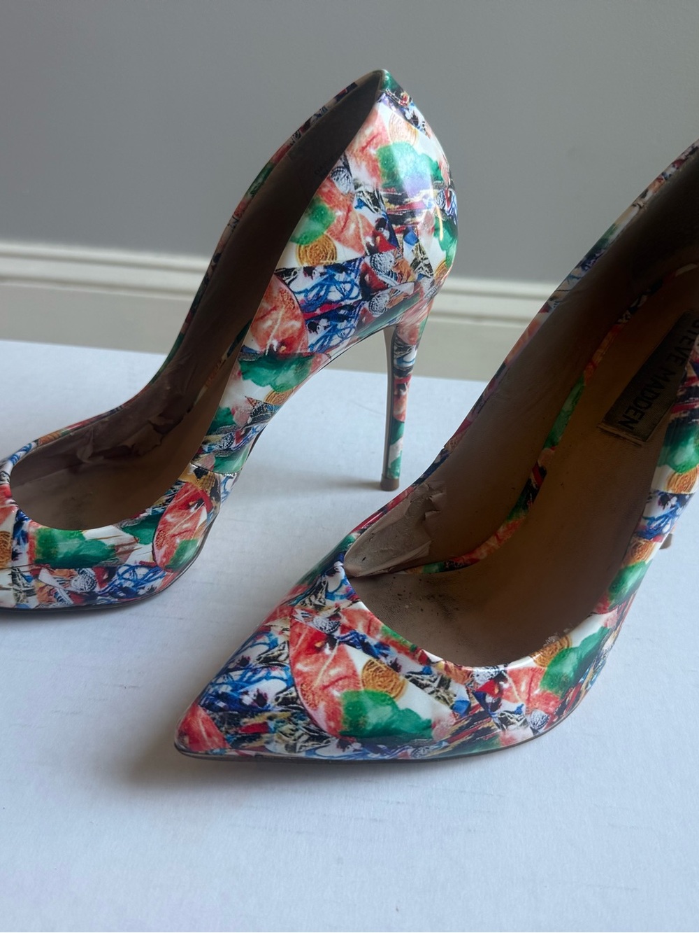 Steve Madden Colorful Floral Printed Pointed-Toe Stiletto Pumps - Multi Size 8